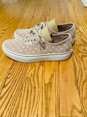 Vans Pink Polka Dot Suede Low-Top Sneakers
